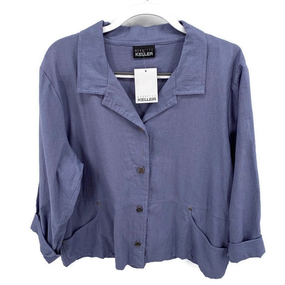 Nannette Keller Jackets & Blazers - 🆕NANNETTE KELLER Linen Blend Button Jacket